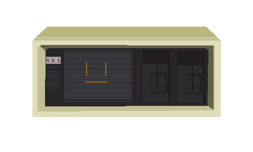 picture of a retro-style desktop computer pixel art